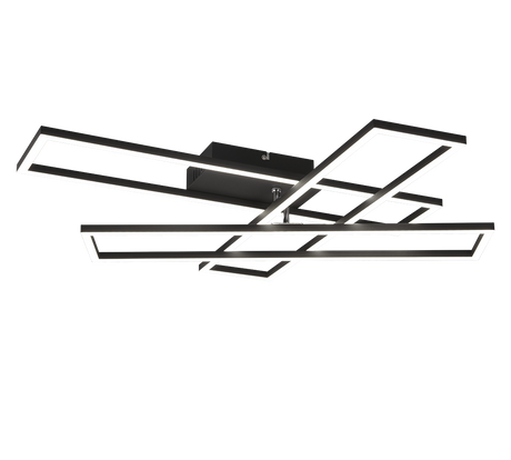 Plafón de techo Trio Corso LED negro mate CCT 66cm R64423132