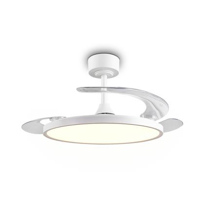 Ventilador de techo Trio Kasfjord LED blanco mate CCT regulable con mando Ø106,5cm R64452131