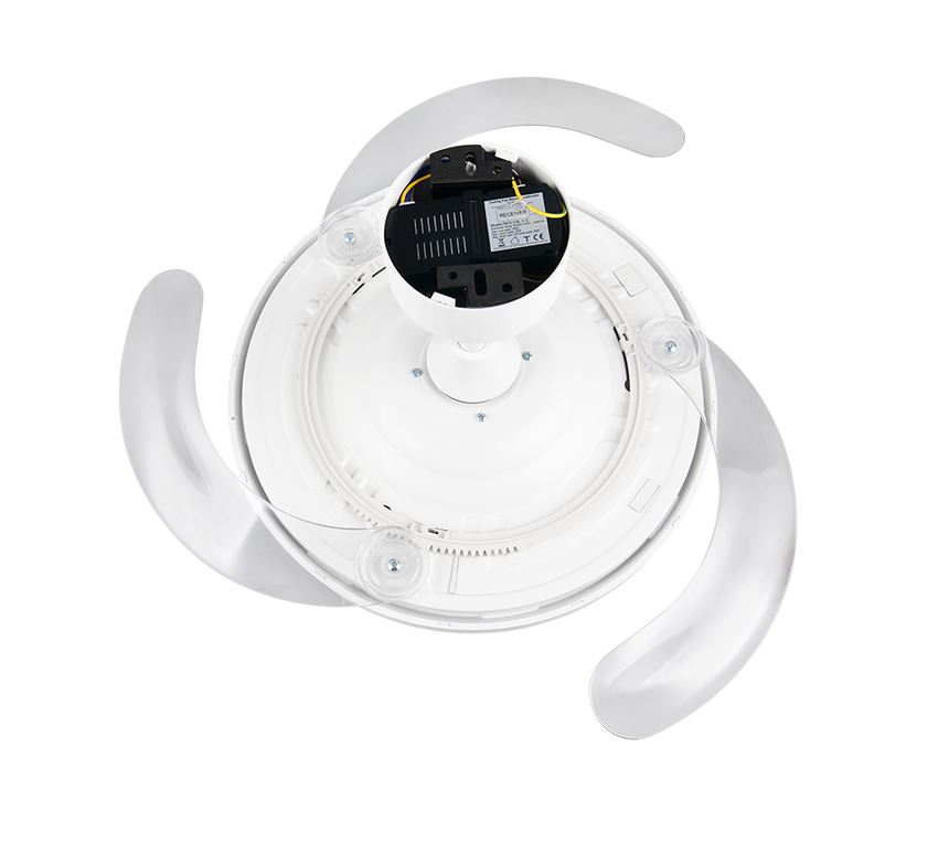 Ventilador de techo Trio Kasfjord LED blanco mate CCT regulable con mando Ø106,5cm R64452131 - vista 5
