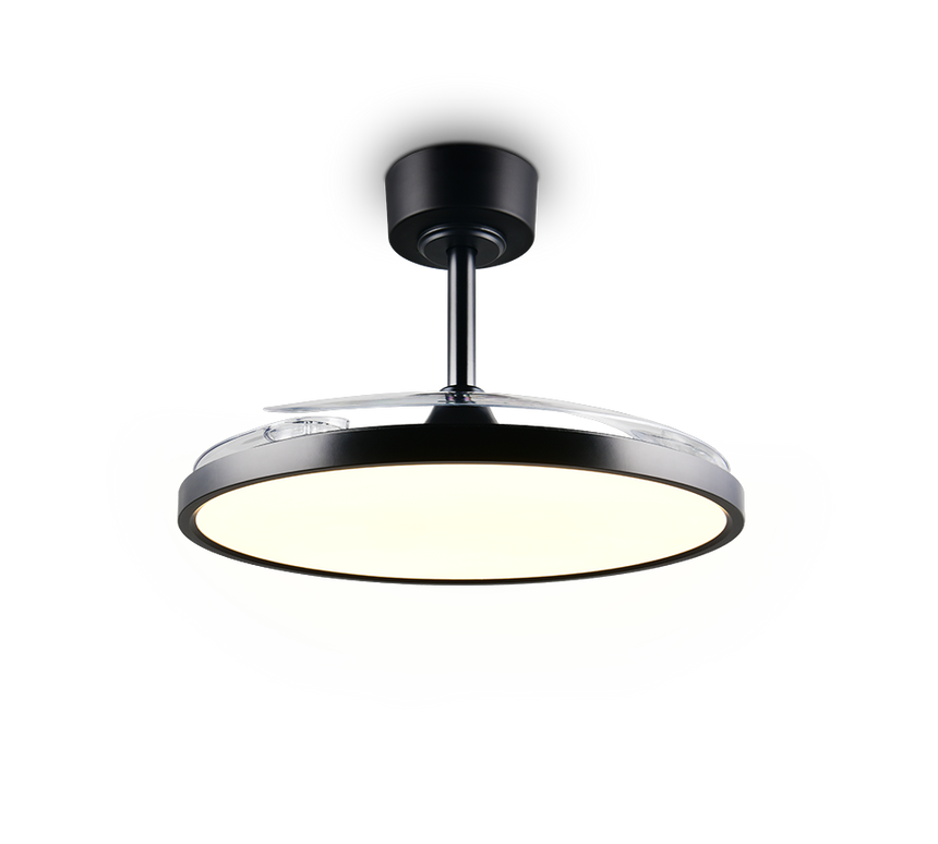 Ventilador de techo Trio Kasfjord LED negro mate CCT Ø106cm R64452132