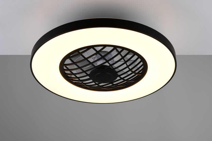 Plafón de techo Trio Linköping LED negro CCT Ø59cm R64462102