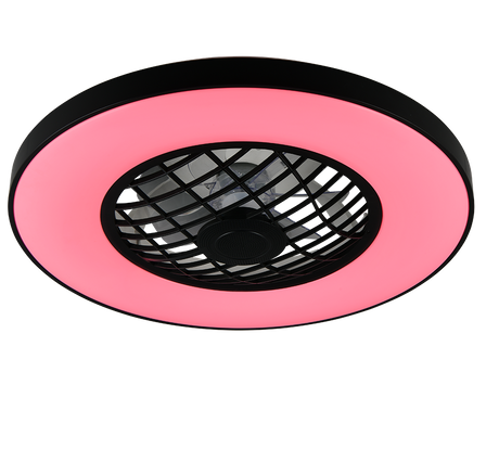 Plafón de techo Trio Linköping LED negro CCT Ø59cm R64462102