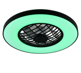 Plafón de techo Trio Linköping LED negro CCT Ø59cm R64462102