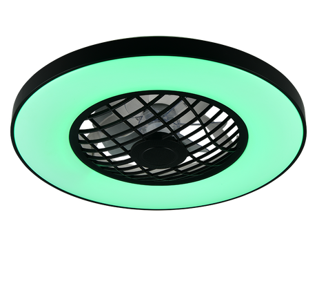 Plafón de techo Trio Linköping LED negro CCT Ø59cm R64462102