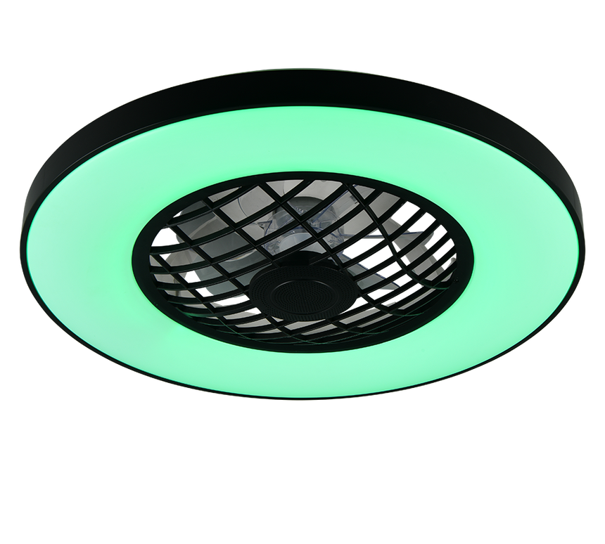 Plafón de techo Trio Linköping LED negro CCT Ø59cm R64462102