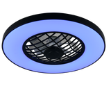 Plafón de techo Trio Linköping LED negro CCT Ø59cm R64462102