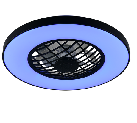 Plafón de techo Trio Linköping LED negro CCT Ø59cm R64462102