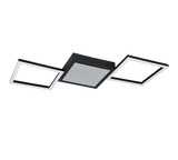 Plafón de techo Trio Gelo LED negro mate 3000K 66cm R64471132