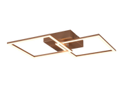 Plafón de techo Trio Trail LED marrón café 3000K 60cm R64492165