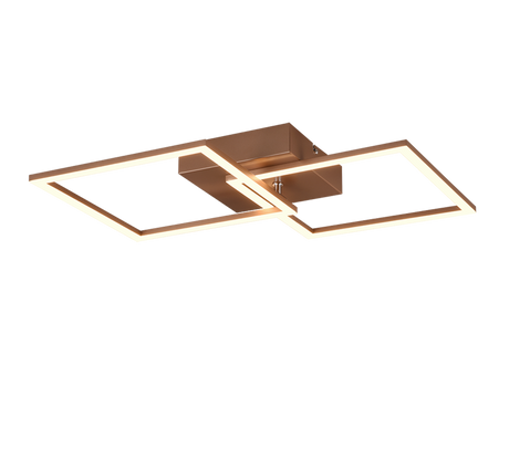 Plafón de techo Trio Trail LED marrón café 3000K 60cm R64492165