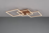 Plafón de techo Trio Trail LED marrón café 3000K 74,5cm R64493165