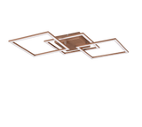 Plafón de techo Trio Trail LED marrón café 3000K 74,5cm R64493165
