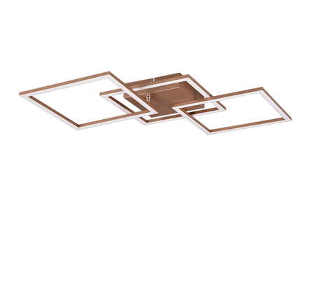 Plafón de techo Trio Trail LED marrón café 3000K 74,5cm R64493165