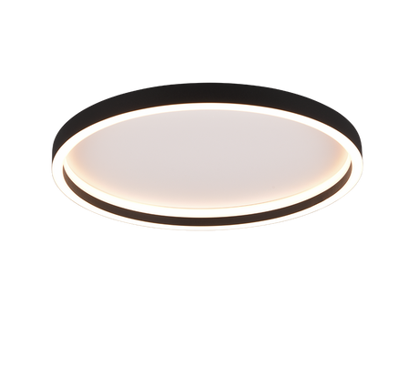 Plafón de techo Trio Rotonda LED negro mate 3000K Ø35cm R64502132