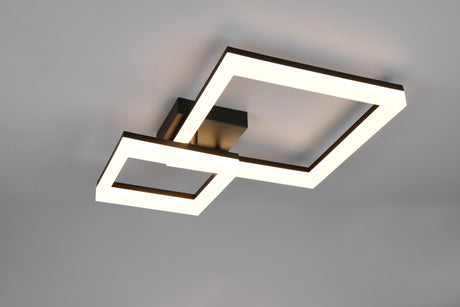 Plafón de techo Trio Camino LED negro mate 3000K 62cm R65771232