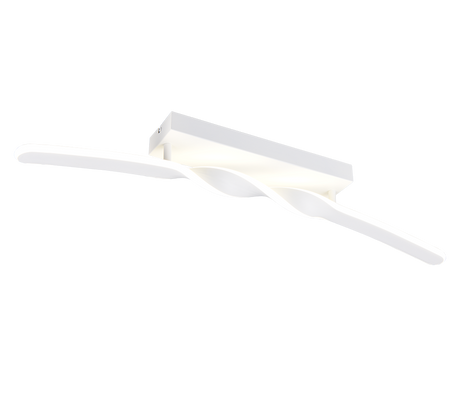 Plafón de techo Trio Ginko LED blanco mate 4000K 79cm R65791131