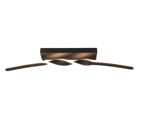 Plafón de techo Trio Ginko LED negro mate 3000K 79cm R65791132 - vista 2