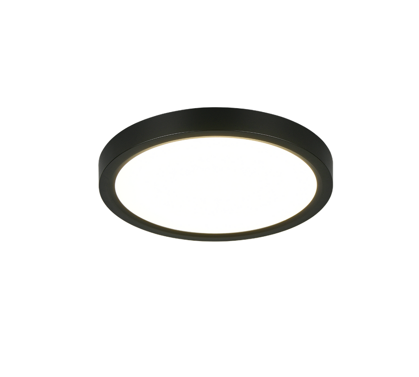 Plafón de techo Trio Draco LED negro mate Ø23cm R65891132