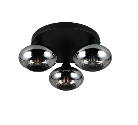 Plafón de techo Trio Divina LED smoke 2700K Ø39cm R66643054