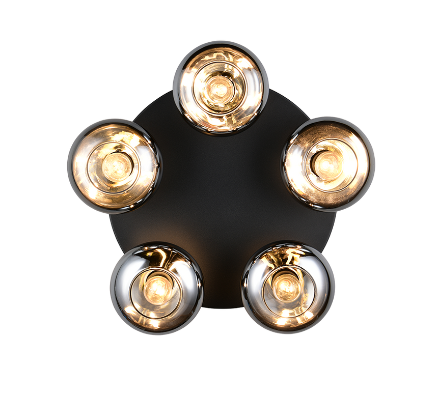 Plafón de techo Trio Divina LED smoke 2700K Ø49cm R66645054