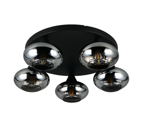 Plafón de techo Trio Divina LED smoke 2700K Ø49cm R66645054