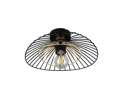 Plafón de techo Trio Lauris LED negro mate 2700K Ø30cm R66791032