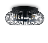 Plafón de techo Trio Johanna LED negro mate 2700K Ø61cm R66884032