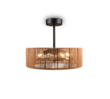 Plafón de techo Trio Smillum LED natural finish 2700K Ø61cm R66905036