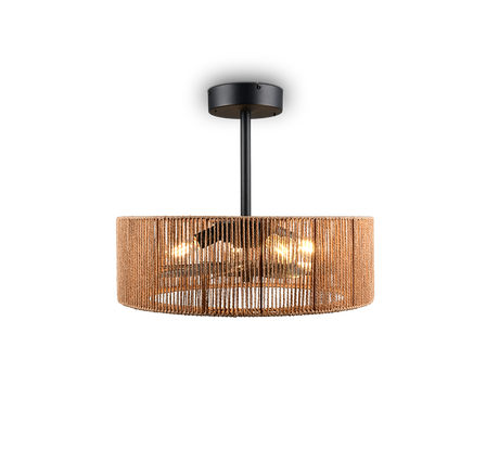 Plafón de techo Trio Smillum LED natural finish 2700K Ø61cm R66905036