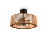 Plafón de techo Trio Smillum LED natural finish 2700K Ø61cm R66905036