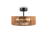 Plafón de techo Trio Smillum LED natural finish 2700K Ø61cm R66905036