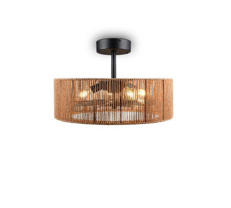 Plafón de techo Trio Smillum LED natural finish 2700K Ø61cm R66905036