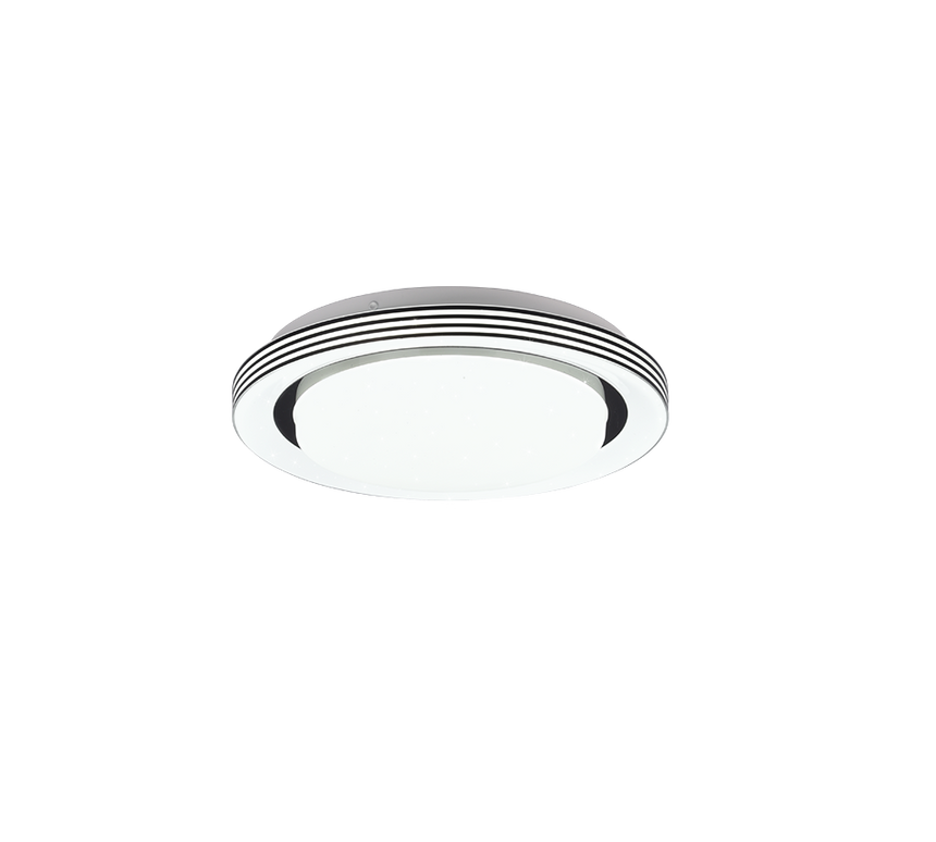 Plafón de techo Trio Atria LED negro mate CCT Ø27cm R67042832