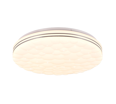 Plafón de techo Trio Tiger LED blanco mate CCT Ø38cm R67131100