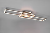 Plafón de techo Trio Twister grande LED níquel mate CCT 90,5cm R67183107