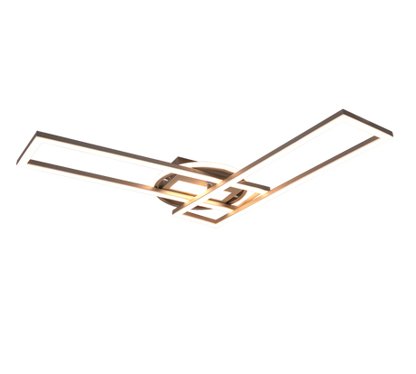 Plafón de techo Trio Twister grande LED níquel mate CCT 90,5cm R67183107