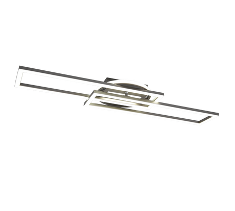 Plafón de techo Trio Twister grande LED níquel mate CCT 90,5cm R67183107