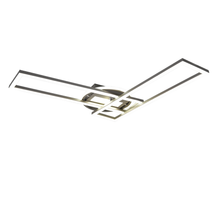 Plafón de techo Trio Twister grande LED níquel mate CCT 90,5cm R67183107