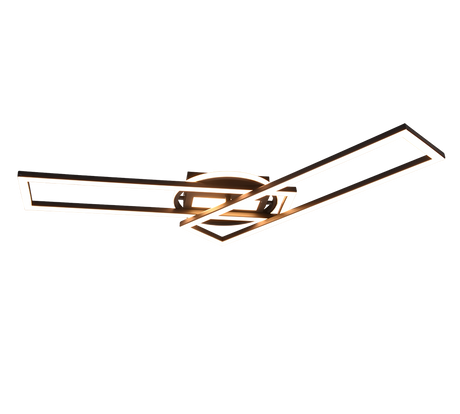 Plafón de techo Trio Twister grande LED negro mate CCT regulable con mando 90,5cm R67183132 - vista 2