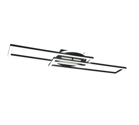 Plafón de techo Trio Twister grande LED negro mate CCT regulable con mando 90,5cm R67183132 - vista 3