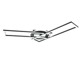 Plafón de techo Trio Twister grande LED negro mate CCT regulable con mando 90,5cm R67183132 - vista 4