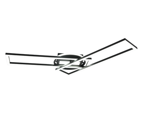 Plafón de techo Trio Twister grande LED negro mate CCT regulable con mando 90,5cm R67183132 - vista 4