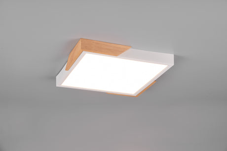 Plafón de techo Trio Meta LED blanco mate 3000K 31,5cm R67191131