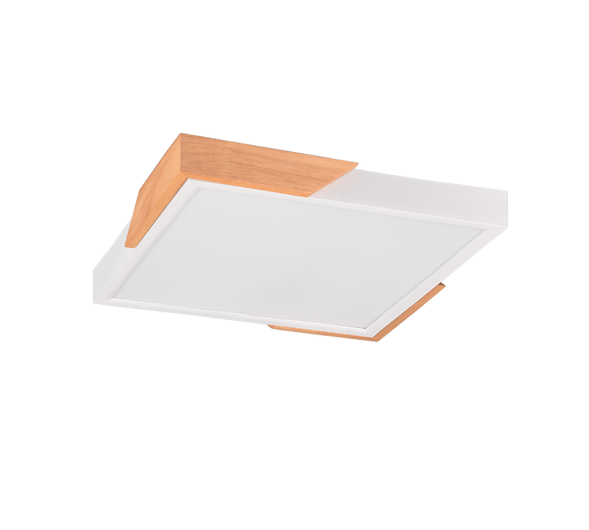 Plafón de techo Trio Meta LED blanco mate 3000K 31,5cm R67191131
