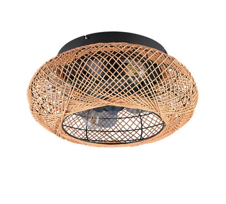 Plafón de techo Trio Lillesand LED brown 3000K Ø50cm R67302126