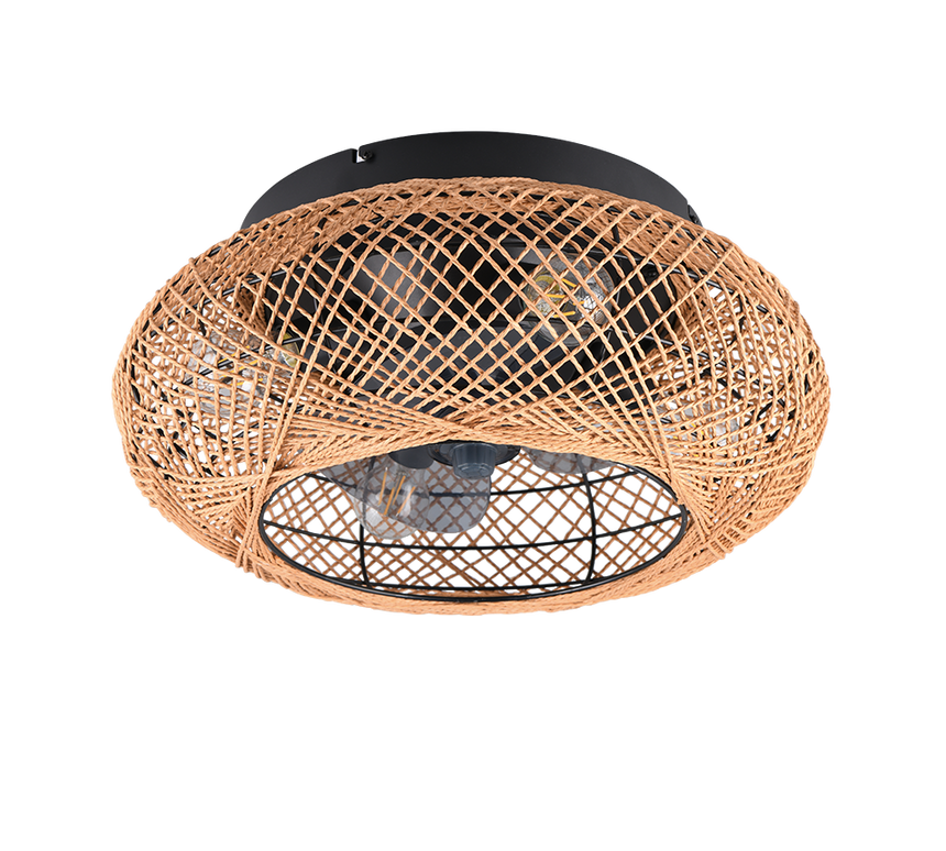 Plafón de techo Trio Lillesand LED brown 3000K Ø50cm R67302126