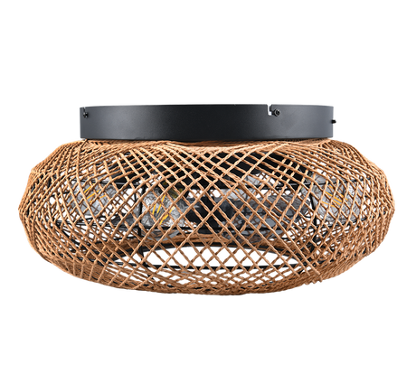 Plafón de techo Trio Lillesand LED brown 3000K Ø50cm R67302126