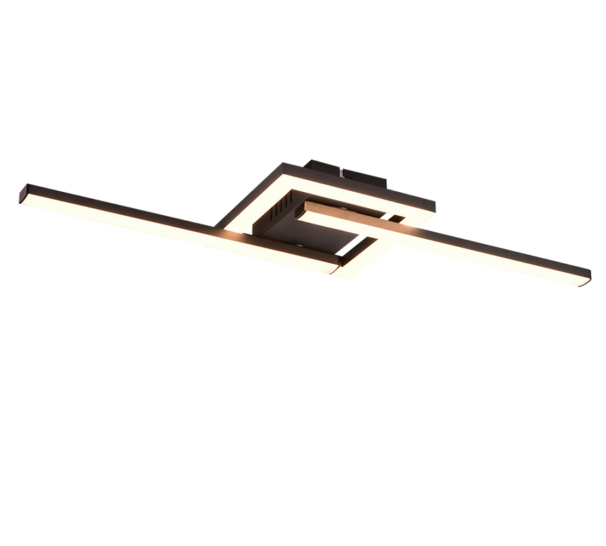 Plafón de techo Trio Viale LED 3000K 54,4cm negro mate — ref. R67303132 (1)