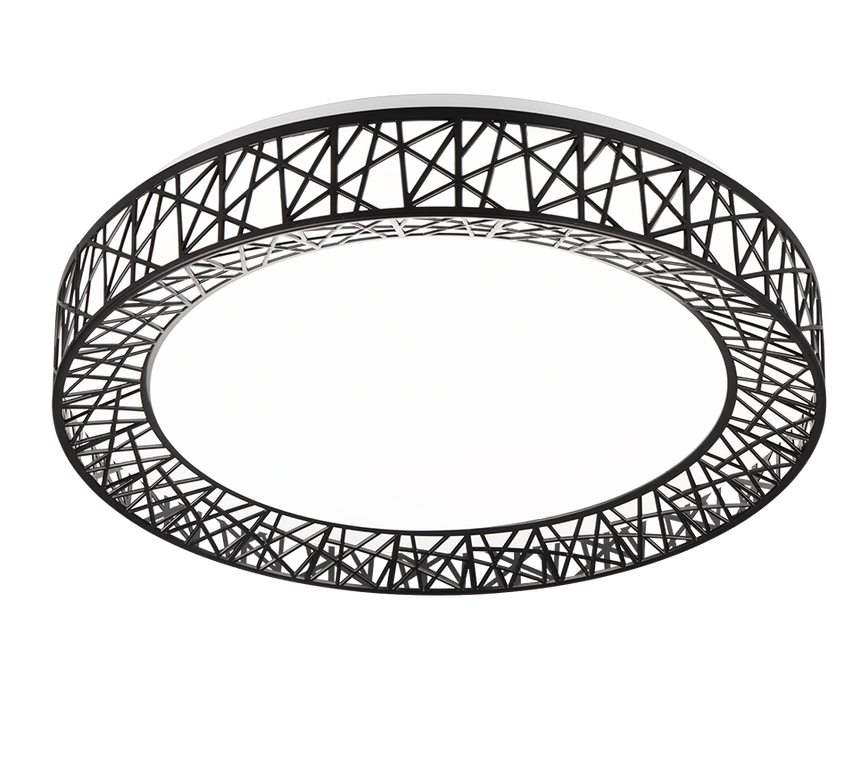 Plafón de techo Trio Cluster LED negro CCT Ø48cm R67321102