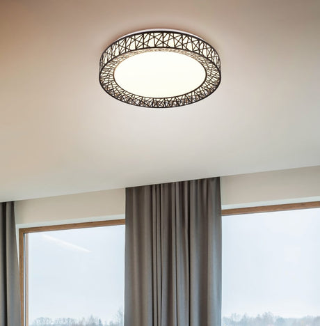 Plafón de techo Trio Cluster LED negro CCT Ø48cm R67321102